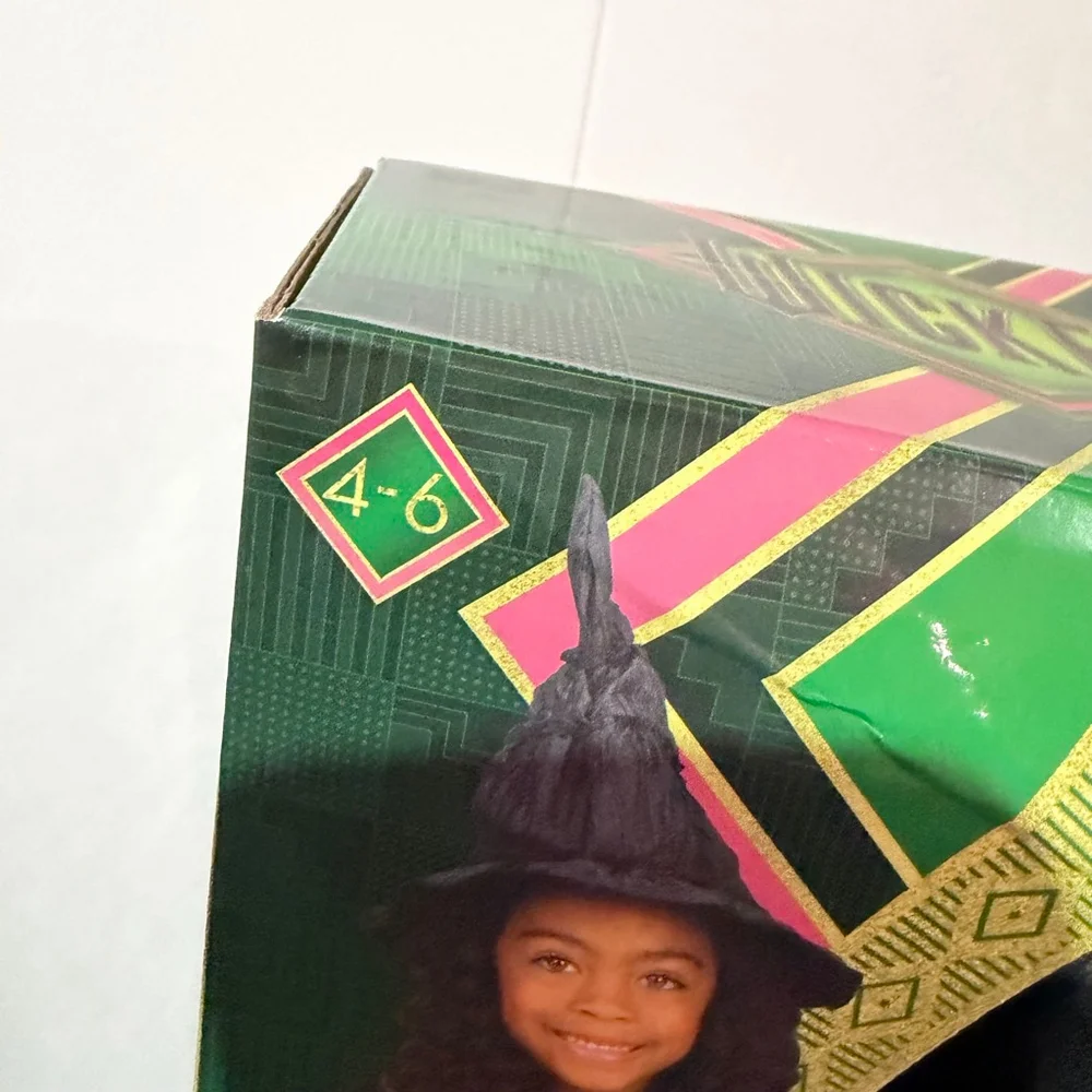 Universal's Wicked Deluxe Elphaba Black Dress Hat SZ 4-6 costume Halloween New